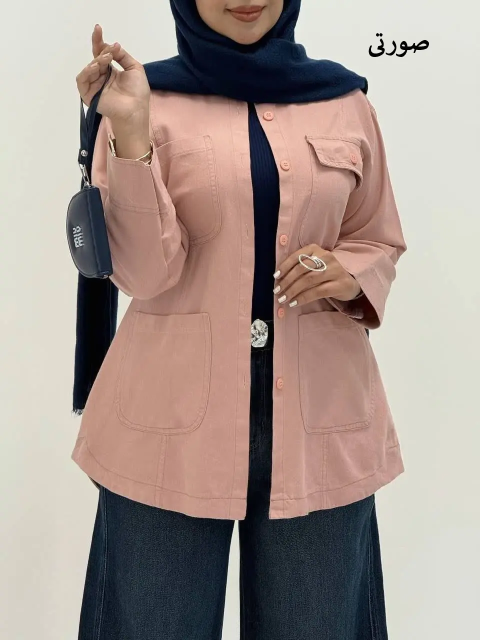 3696-مانتو کتان نیکان ( ایراددار )